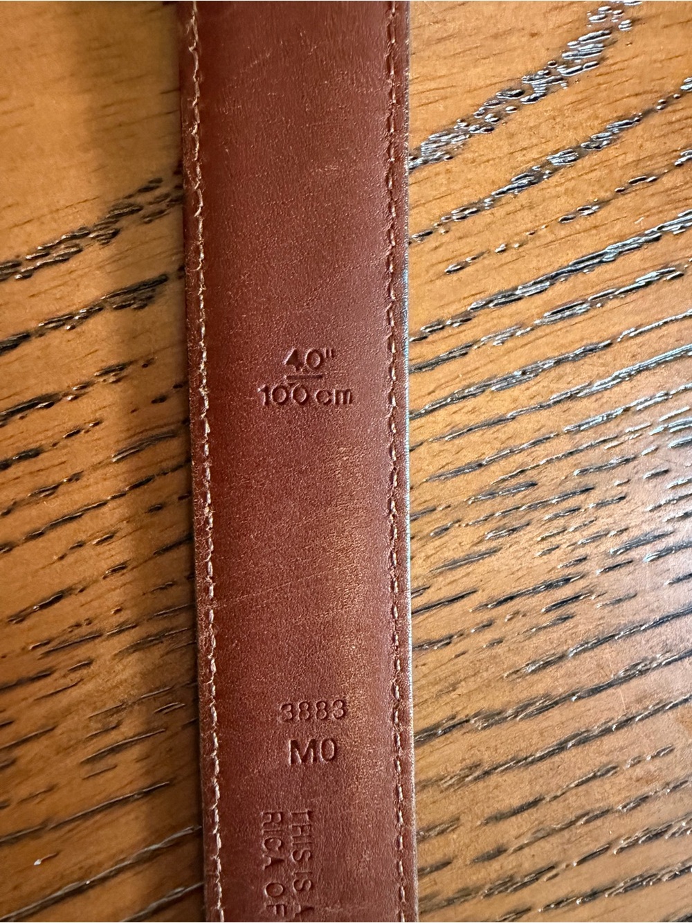 Men's Coach Brown Leather Belt - Classic & Timeless Accessory - Picture 5 of 6